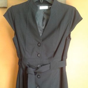 Calvin Klein button down black dress 8